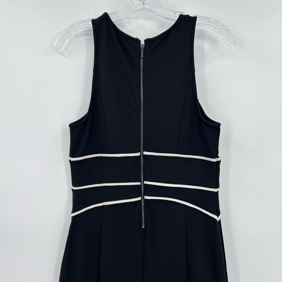 Maeve Anthropologie Cavatina Bodycon Sheath Dress Black White Womens Size 6 - Picture 9 of 11